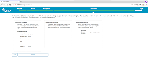 Finish backend configuration