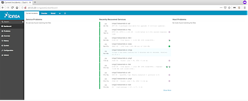 Icinga 2 Dashboard