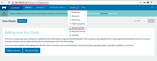 Enable Local Authentication on Rancher Server