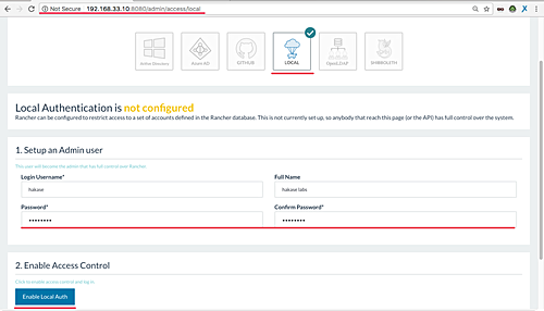 Configure authentication