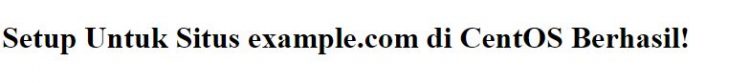 Tutorial Set Up Apache Virtual Hosts di CentOS 7