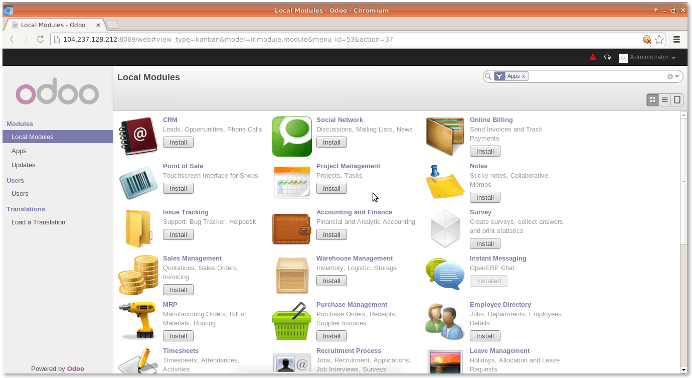 odoo-panel