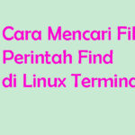 Tutorial Perintah Find Untuk Mencari File di Linux Terminal