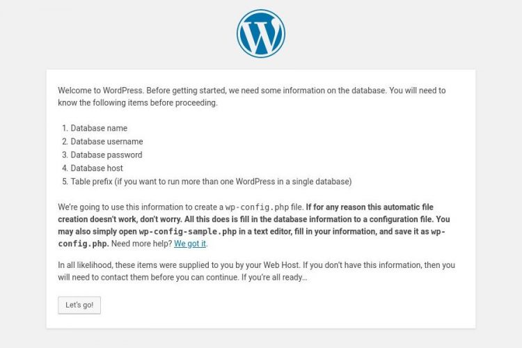 install wordpress CentOS information