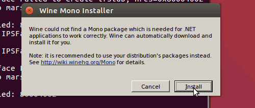 Setup Wine mono di Ubuntu 18.04